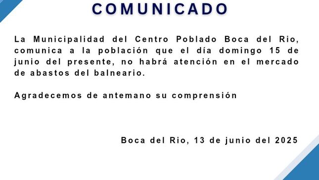 Imagen de Cierre temporal  mercado de abastos