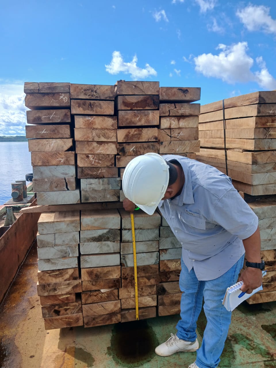 Gorel-Gerfor Requena realizó control fluvial de madera aserrada en el río Tapiche.