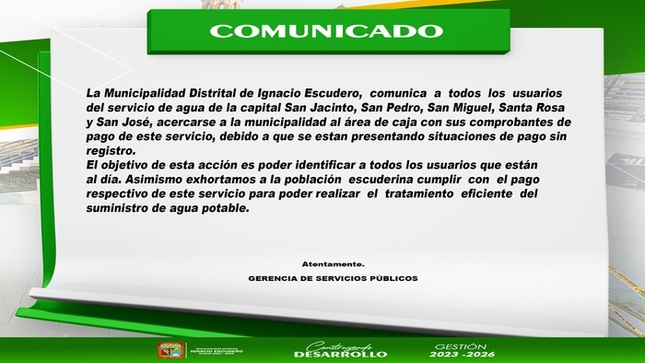 Comunicado Municipal.