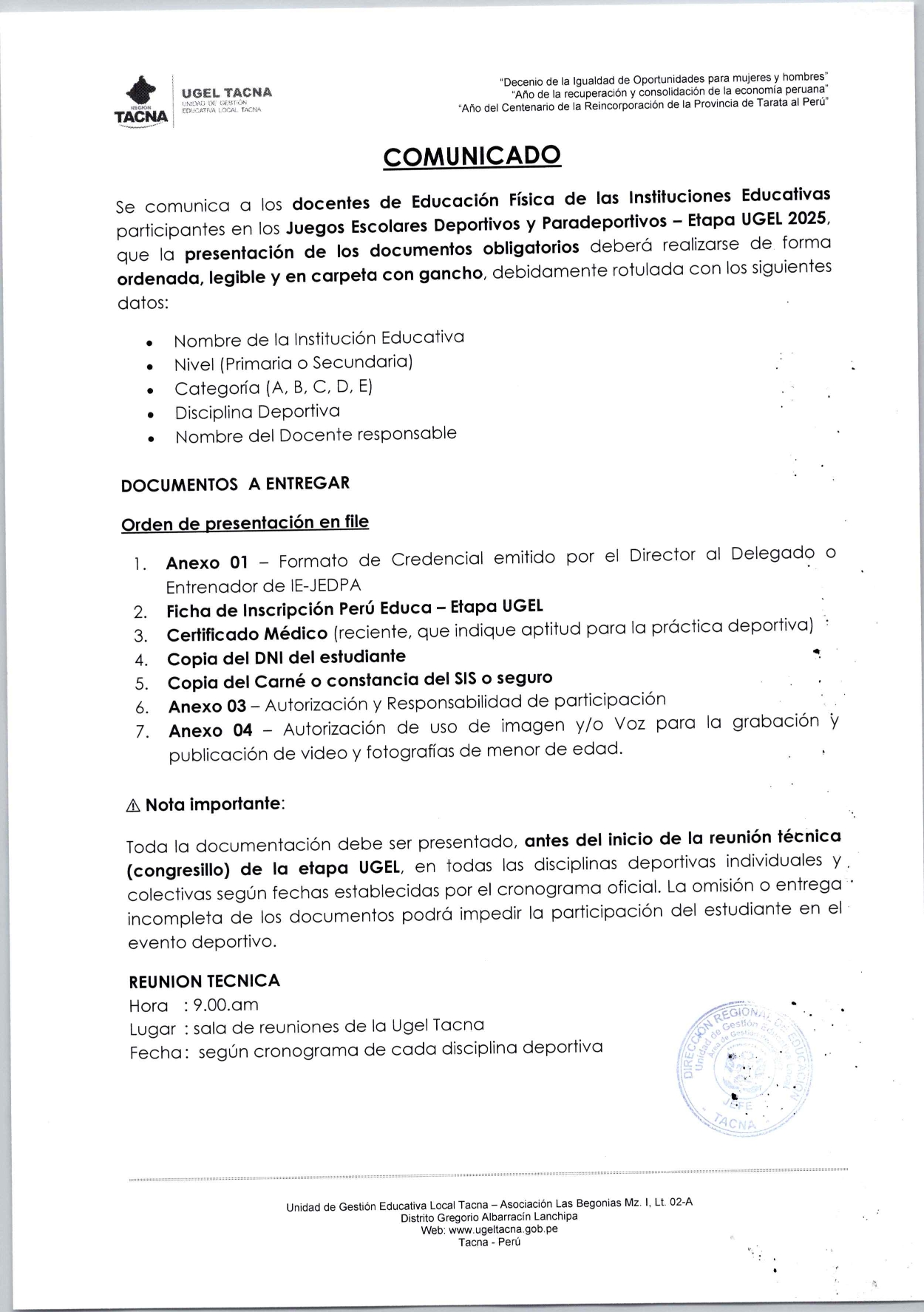 comunicado