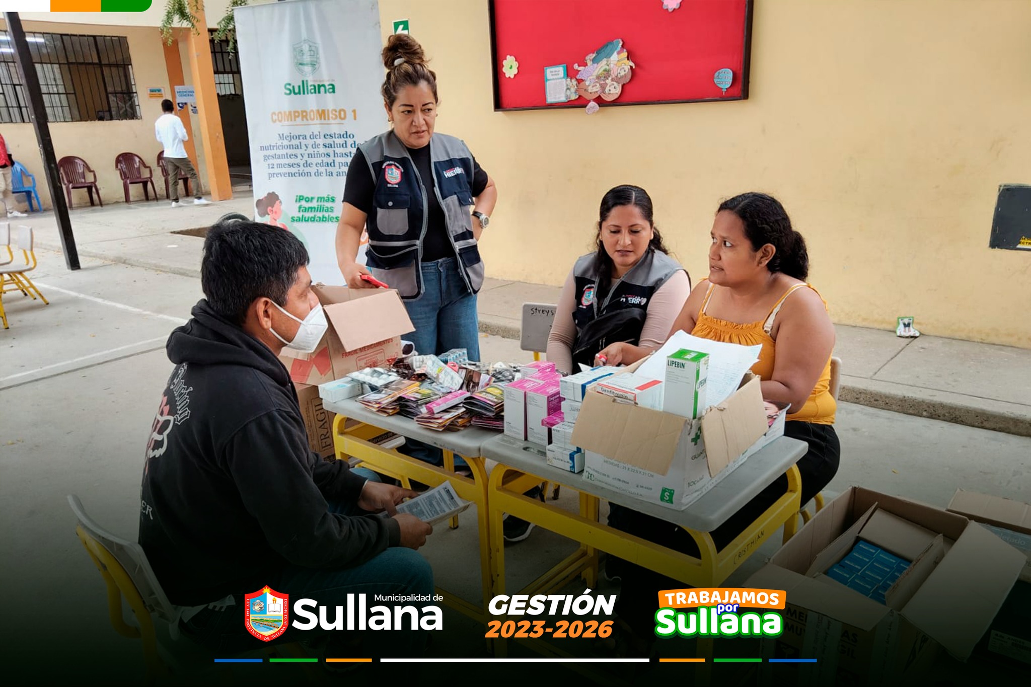 Municipalidad de Sullana participa en campaña medica por el 74º aniversario de la I.E Carlos Augusto Salaverry