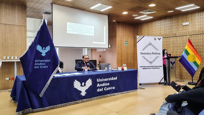 Magistrado del TC Gustavo Gutiérrez expuso en segunda sesión de la cátedra “José Faustino Sánchez Carrión” en la Universidad Andina del Cusco