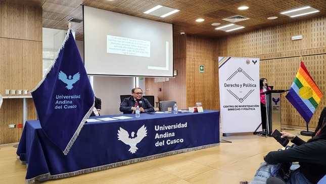 Magistrado del TC Gustavo Gutiérrez expuso en segunda sesión de la cátedra “José Faustino Sánchez Carrión” en la Universidad Andina del Cusco
