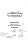 Vista preliminar de documento Reglamento de funcionamiento interno del comité distrital de salud de Lunahuaná.