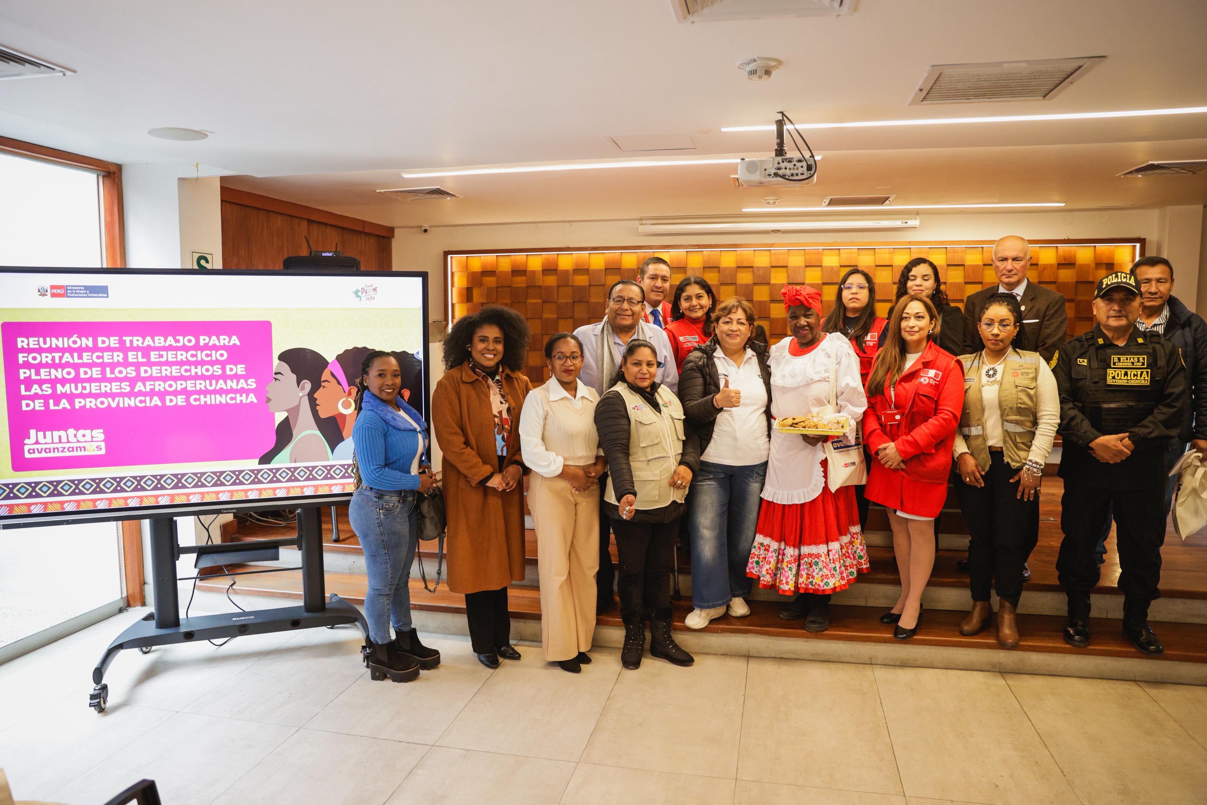 MIMP fortalece articulación con mujeres afroperuanas de Chincha para garantizar el ejercicio pleno de sus derechos