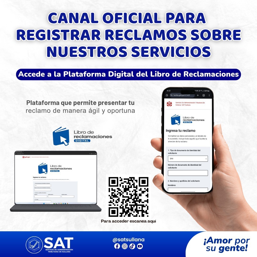 CANAL OFICIAL PARA REGISTRAR RECLAMOS