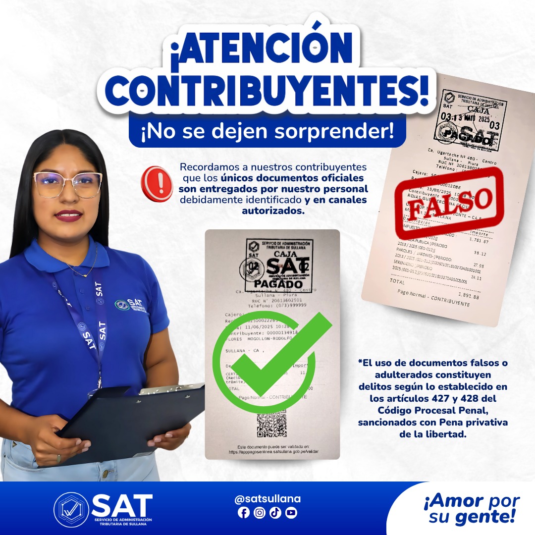 ATENCIÓN CONTRIBUYENTES