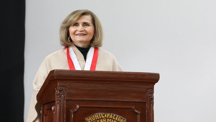 Presidenta del TC Luz Pacheco expuso sobre el derecho y la justicia en Encuentro por el Día del Estudiante de Derecho Peruano