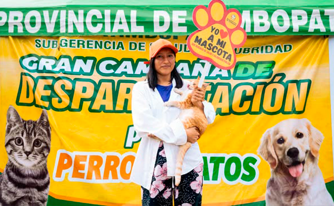 fotos de la campaña gratuita de desparasitación para mascotas
