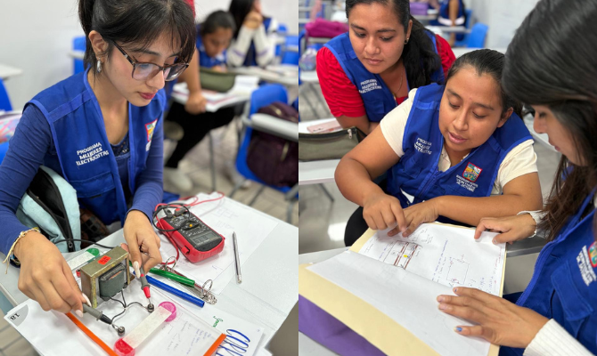 Avanza formación de mujeres electricistas de escasos recursos económicos pertenecientes al distrito de Veintiséis de Octubre