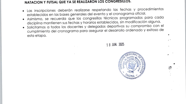 Comunicado N°2 - 2025