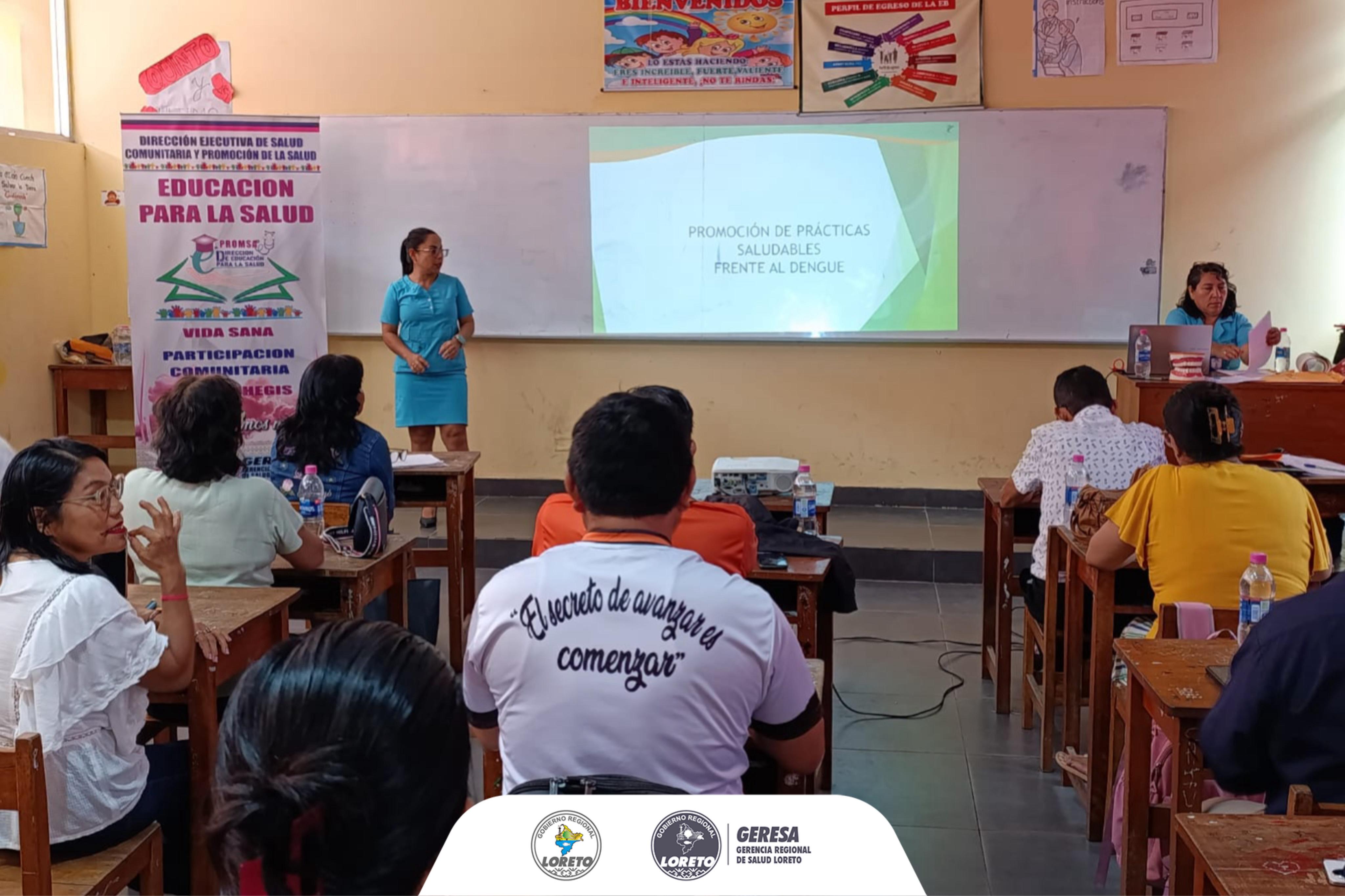 Geresa Loreto promueve la salud integral en el colegio Clavero.