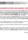 Vista preliminar de documento COMUNICADO N° 02-2025 DISTRIBUCION DE MATERIALES DE LIMPIEZA Y ESCRITORIO PARA LAS II.EE. EBR