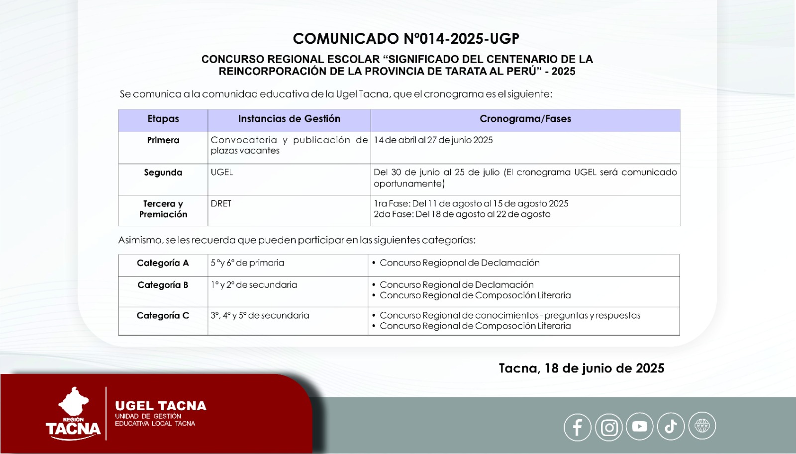 Comunicado 11-2025-UGP