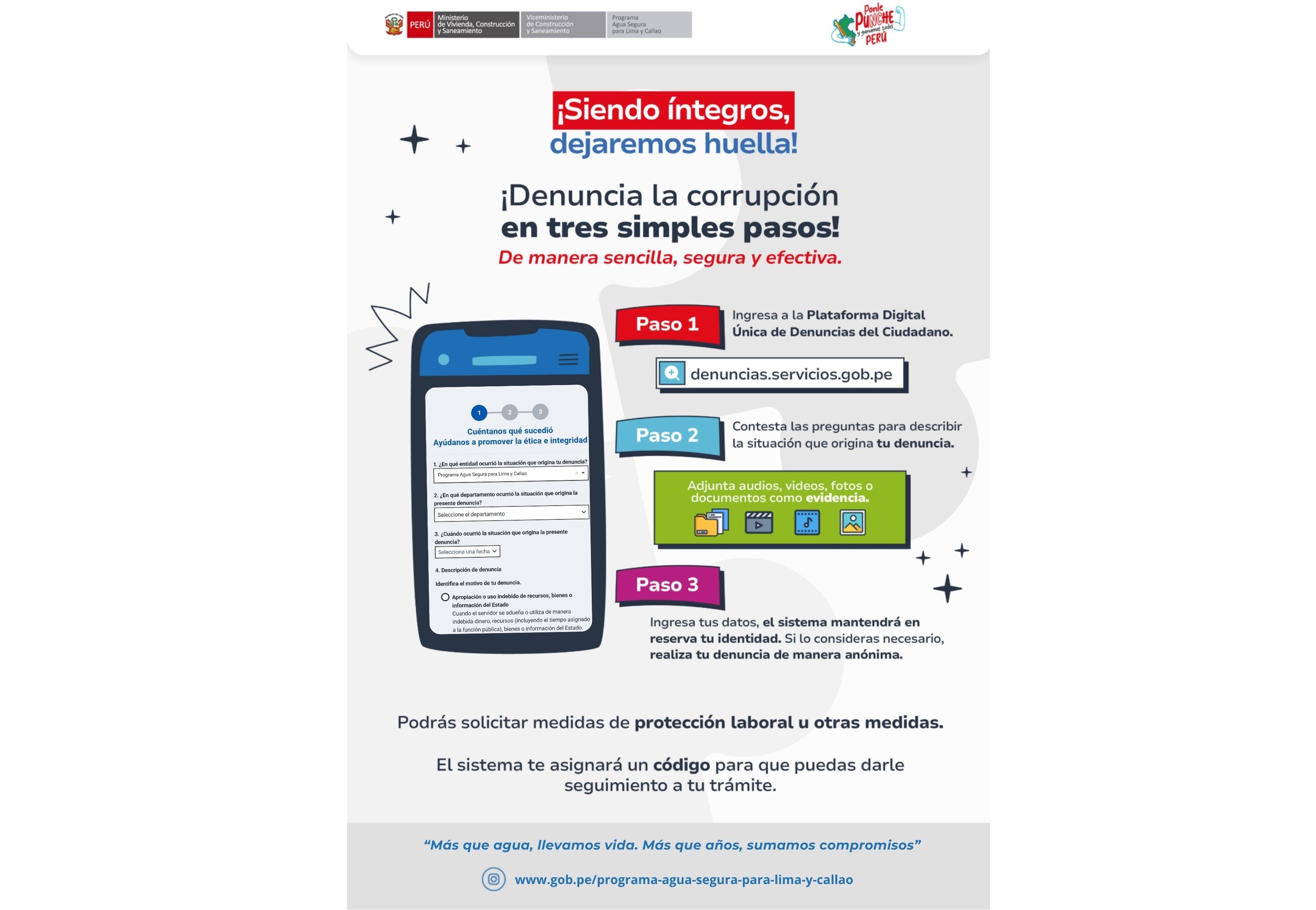 denuncia en 3 simples pasos