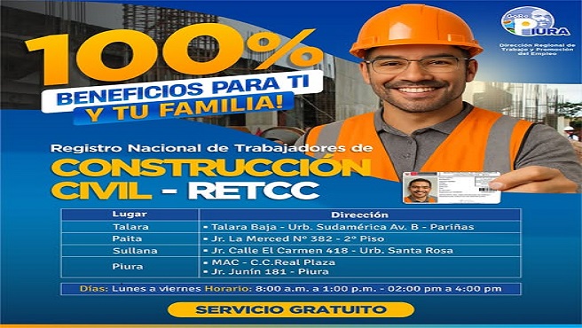 Acércate con tu DNI a los puntos de atención autorizados en tu región y formaliza tu inscripción.
🔹¡No dejes pasar esta oportunidad de proteger tu trabajo y el bienestar de tu familia!