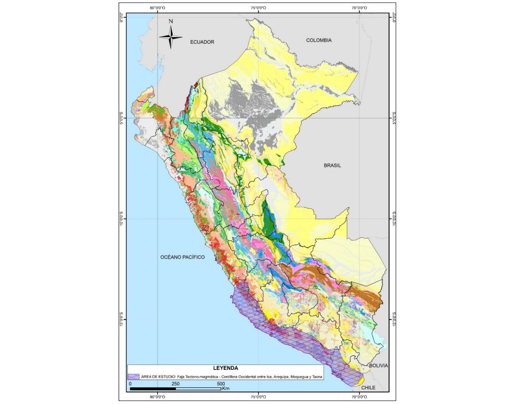 Área de influencia de los Sistemas de Pórfidos del sur de Perú