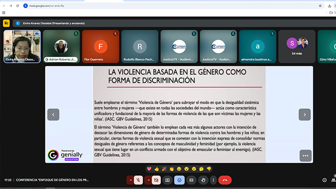 Corte Superior de Justicia del Callao organizó conferencia sobre el enfoque de género en los procesos judiciales