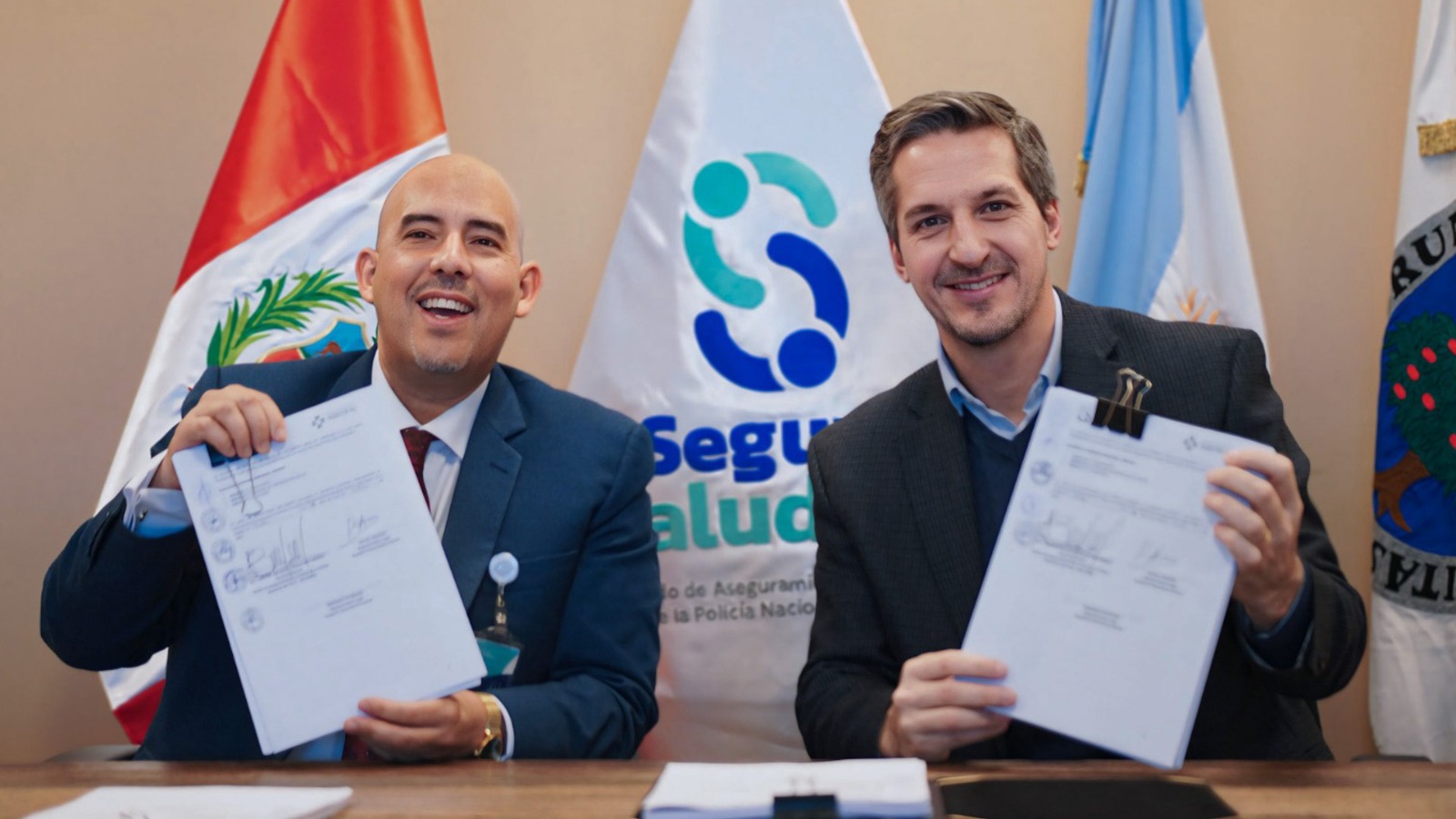 Seguro Saludpol firma primer convenio internacional con el Hospital Universitario Austral de Argentina