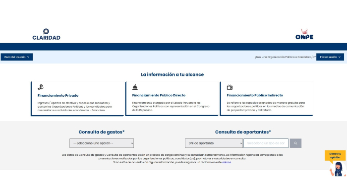 ONPE publicó informes técnicos sobre uso del financiamiento público directo