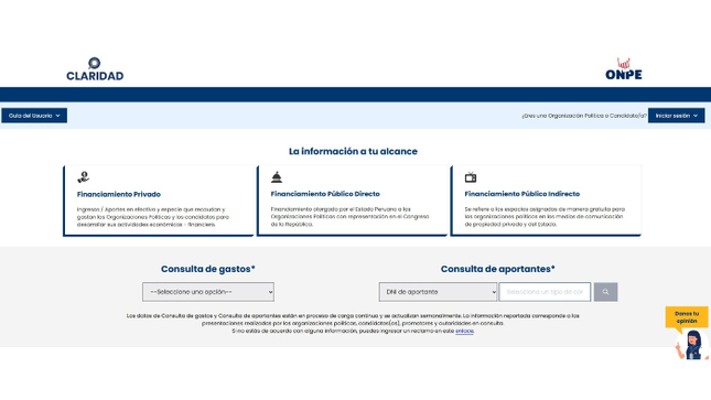 ONPE publicó informes técnicos sobre uso del financiamiento público directo