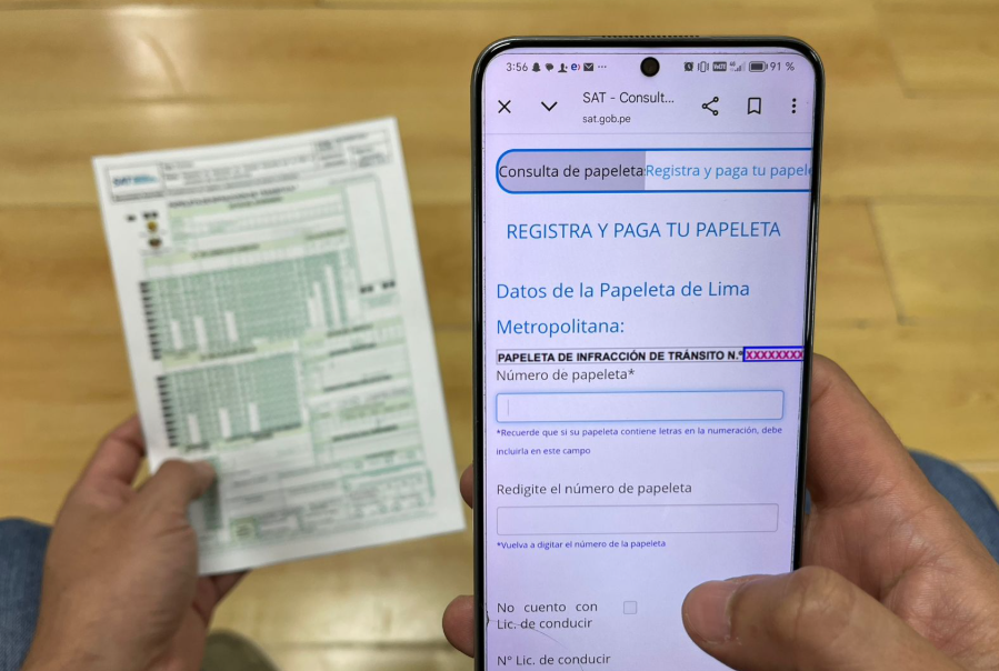 Registra y paga tu papeleta