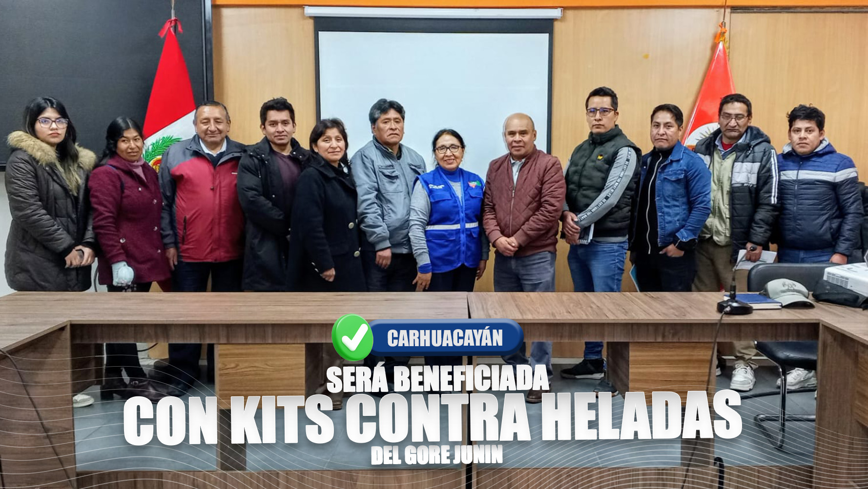 Archivo JPG de la noticia de "Carhuacayán será beneficiada con kits contra heladas del GORE Junín"