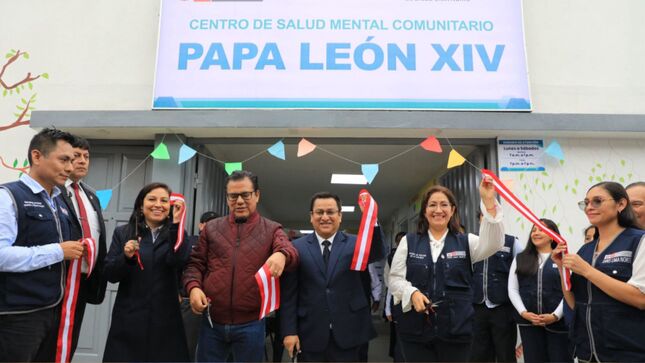 Ministro César Vásquez inauguró Centro de Salud Mental Comunitaria “Papa León XIV” en Independencia