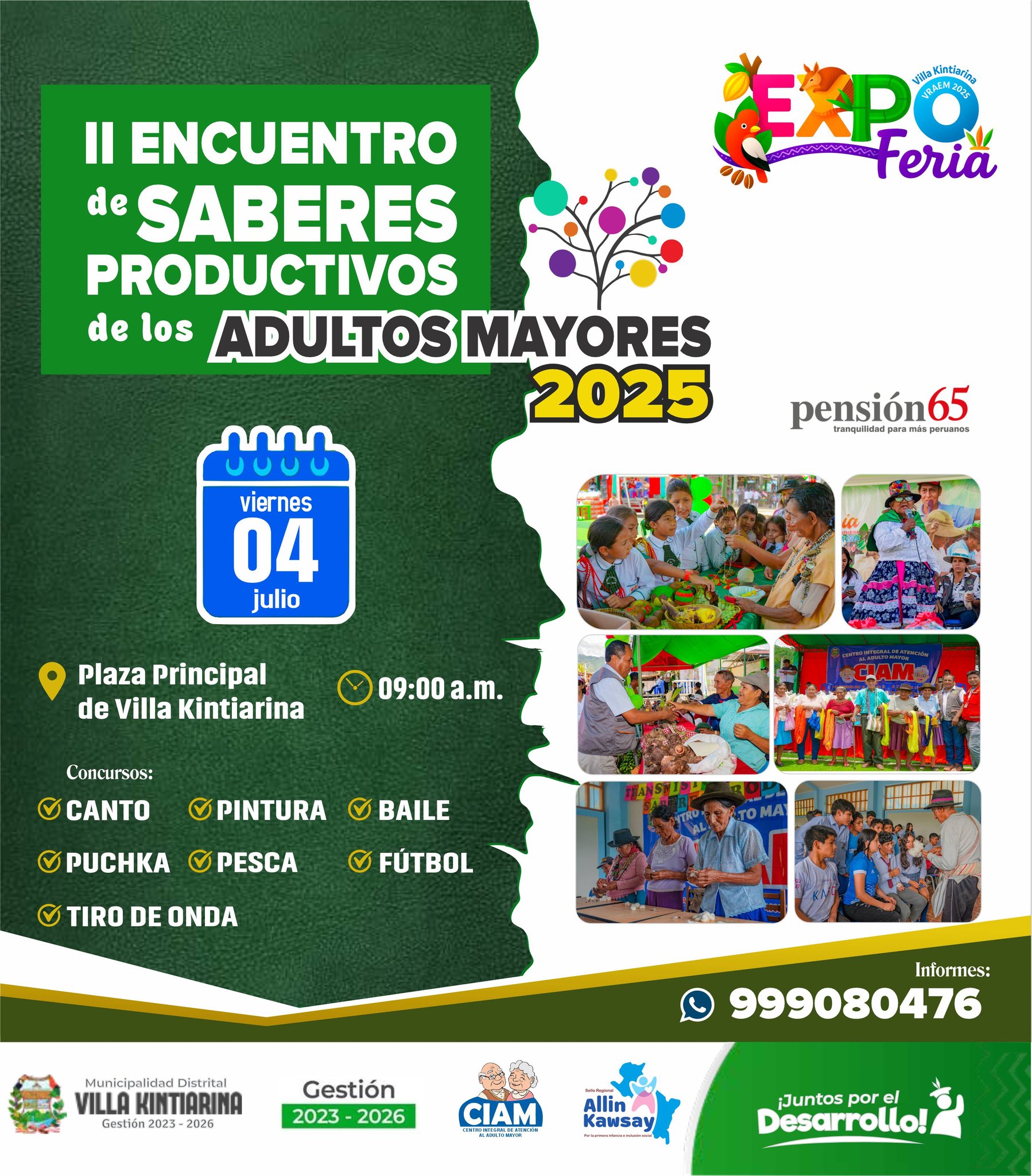 En el marco del 44° aniversario de la Comunidad Campesina de Villa Kintiarina y la Expoferia VRAEM 2025, la Municipalidad Distrital de #VillaKintiarina, a través de la Sub Gerencia de Desarrollo Humano y Servicios Públicos y la División de Programas Sociales,