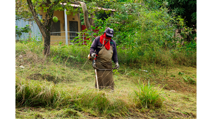 Continúan los trabajos de desmalezado en áreas verdes del sector Tarapotillo - Coperholta. 