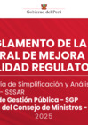 Vista preliminar de documento Reglamento de Mejora de la Calidad Regulatoria en el Perú