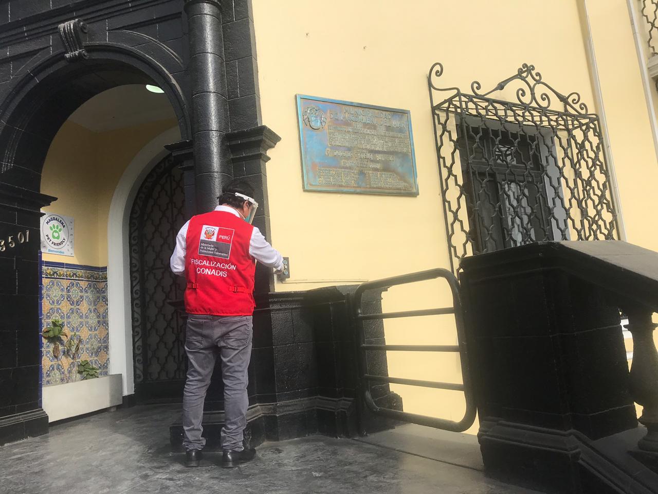 CONADIS, realizó una fiscalización en la municipalidad distrital de Magdalena el Mar