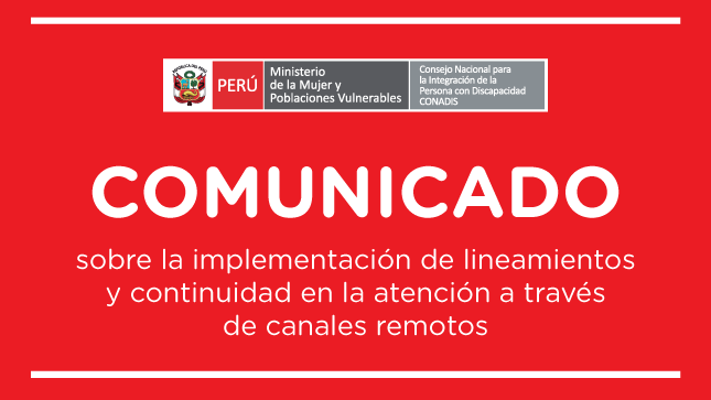 comunicado Sobre la implementación de lineamientos y continuidad en la atención a través de canales remotos