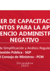 Vista preliminar de documento Taller de capacitación Silencio Administrativo Negativo 2025