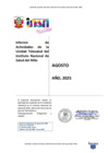 Vista preliminar de documento Informe de Actividades de la Unidad Telesalud del Instituto Nacional de Salud del Niño - Agosto 2025