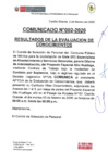 Vista preliminar de documento COMUNICADO N°002-2026_RESULTADOS DE EVALUACION DE CONOCIMIENTOS_ESP. ABASTECIMIENTO