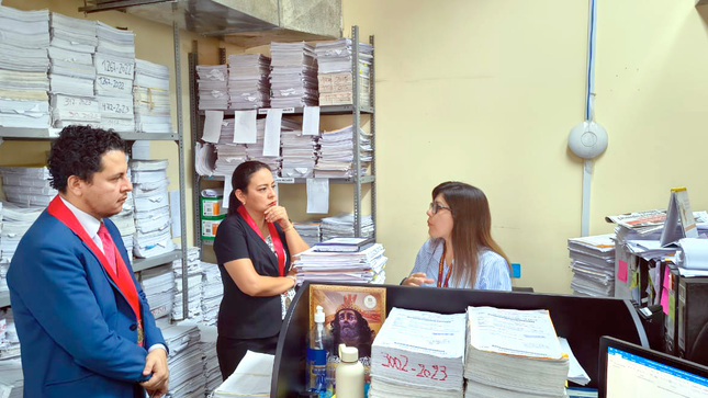 La Oficina Descentralizada de la Autoridad Nacional de Control de Piura (ODANC Piura) realiza una Visita de Control Extraordinaria a la Sala Laboral Transitoria de la Corte Superior de Justicia de Piura, como parte de las acciones de supervisión orientadas a fortalecer el control funcional preventivo.