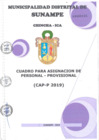 Vista preliminar de documento Cuadro para asignación de personal - provisional