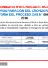 Vista preliminar de documento COMUNICADO 002_ REPROGRAMACION DEL CRONOGRAMA 004 y 005-2026