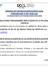 Vista preliminar de documento COMUNICADO 007 - 2026 - Resultados Ptrliminares de la PUN COLEGIO MILITAR