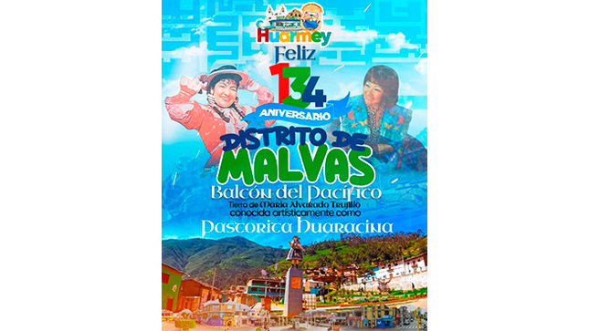 ¡Feliz 134º aniversario distrito de Malvas!