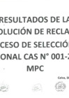 Vista preliminar de documento RESULTADOS DE LA ABSOLUCIÓN DE RECLAMOS CAS N° 01