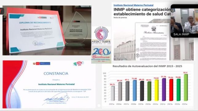 Archivo jpg muestra la charla virtual dirigida por el director del INMP