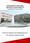 Vista preliminar de documento Informe de Evaluación de Implementación del Plan Operativo Institucional 2019 - Anual