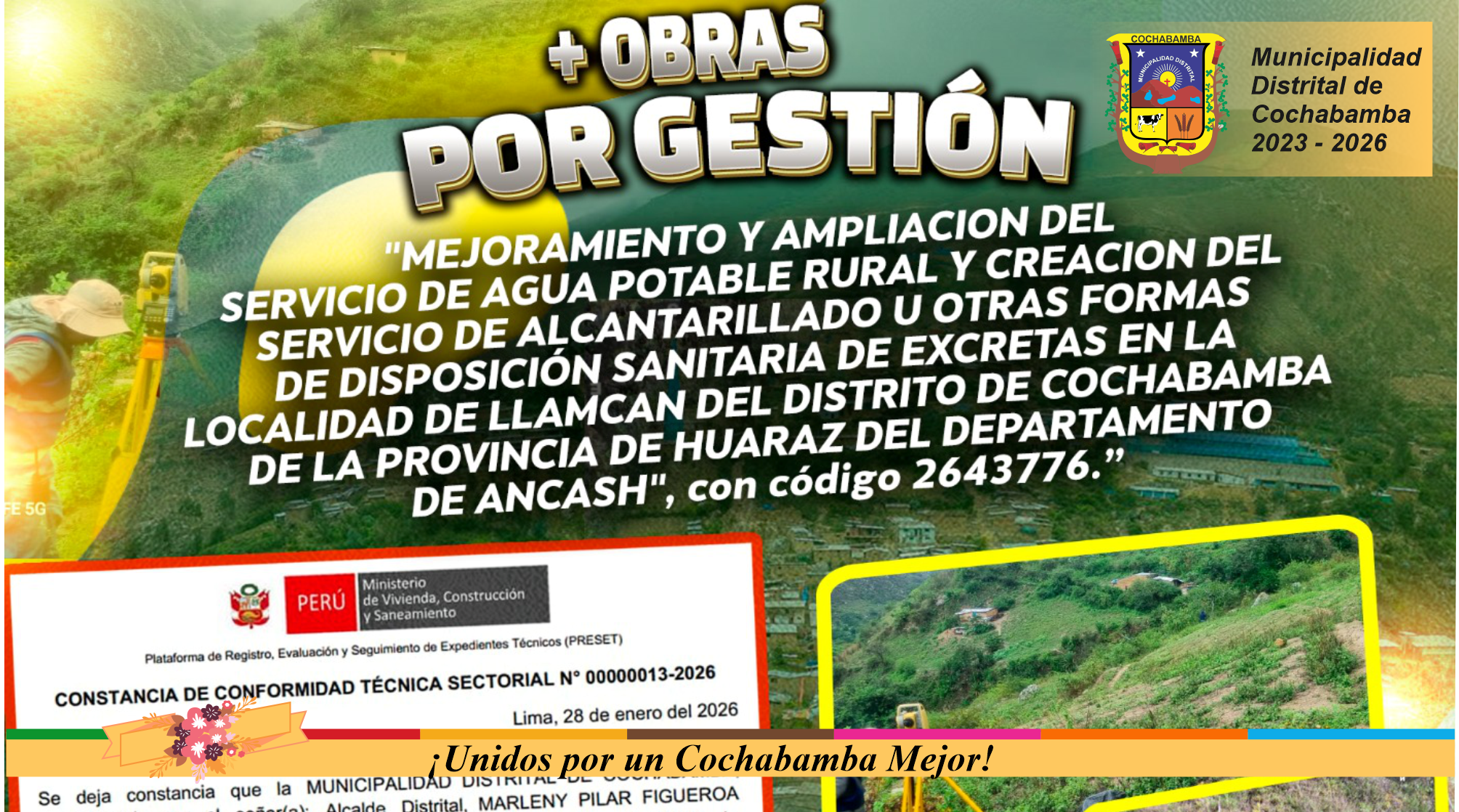 ¡Se aprobo el Saneamiento Básico de Llamcán y Rahuar!