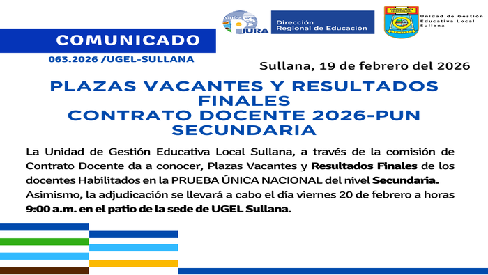 Comunicado N°63-2026