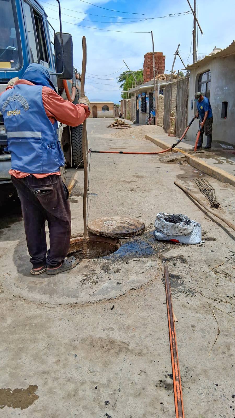 Limpieza de la res de alcantarillado 