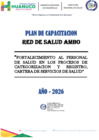 Vista preliminar de documento 2. Plan de Capacitación de la Unidad de Servicios de Salud 2026