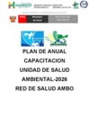 Vista preliminar de documento 3. Plan de Capacitación de Unidad de Salud Ambiental 2026