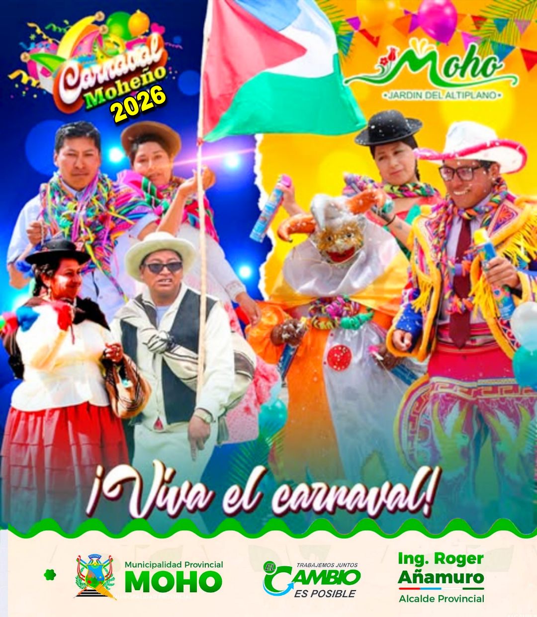 Hoy, 15 de febrero, inician las fiestas carnavalescas en Moho con Kullaras, Pinquillos, Chutas y Tarqueadas. Destacan la Pinquillada y los Kullaranis, danzas típicas de la provincia.